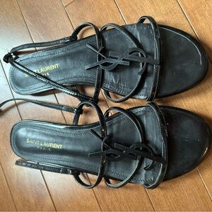 Fashion Black Strappy Sandals size 7.5-8